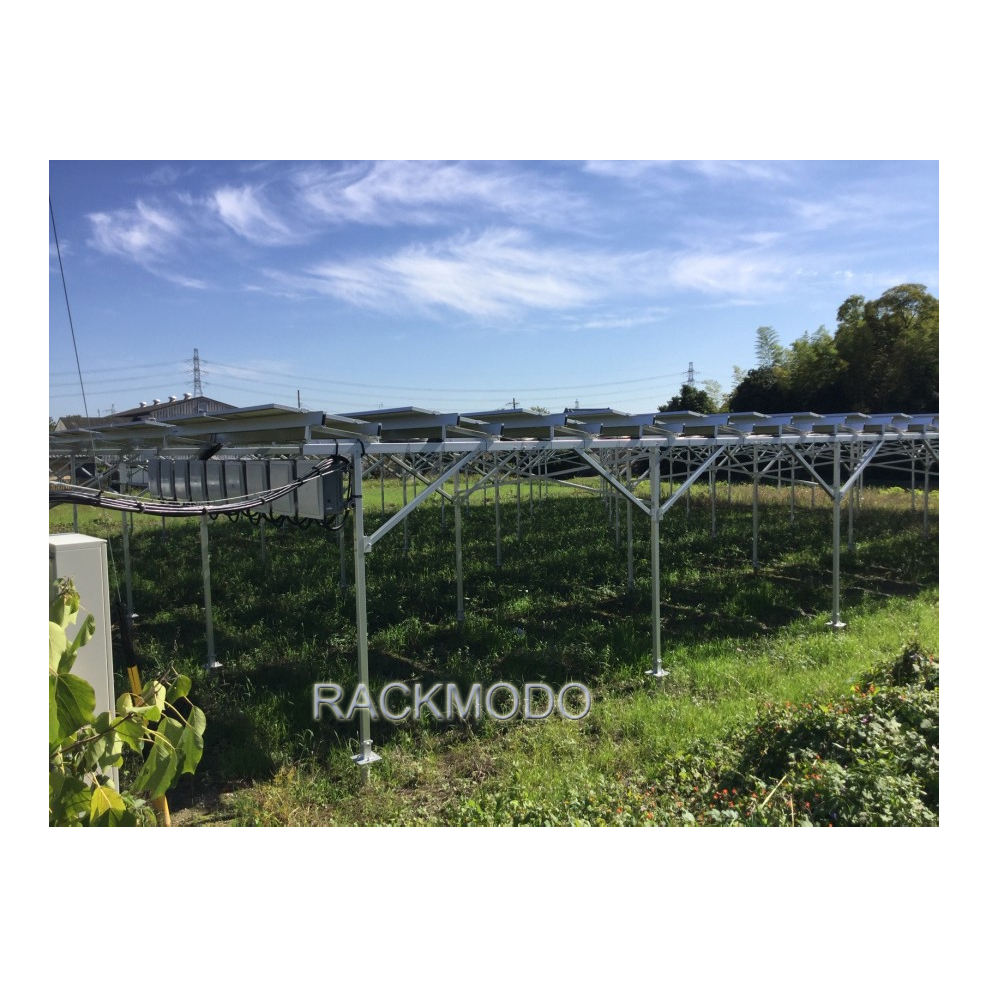 铝太阳能农场地面安装系统温室农业棚太阳能电池板农场结构太阳能电池板农场3兆瓦