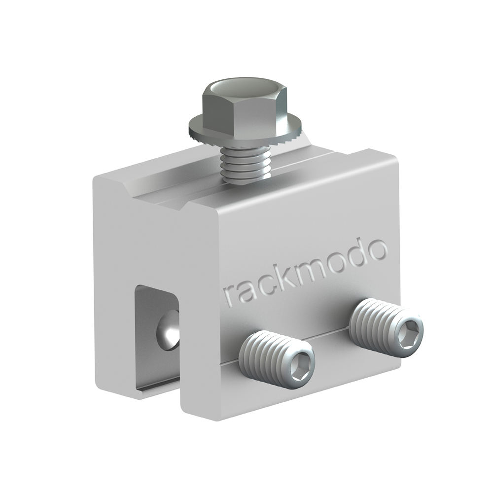 Rackmodo Standing Seam Metal Roof Solar Mount Clips Aluminum Anodized Quick Installation Solar Panel Mounting Brackets System