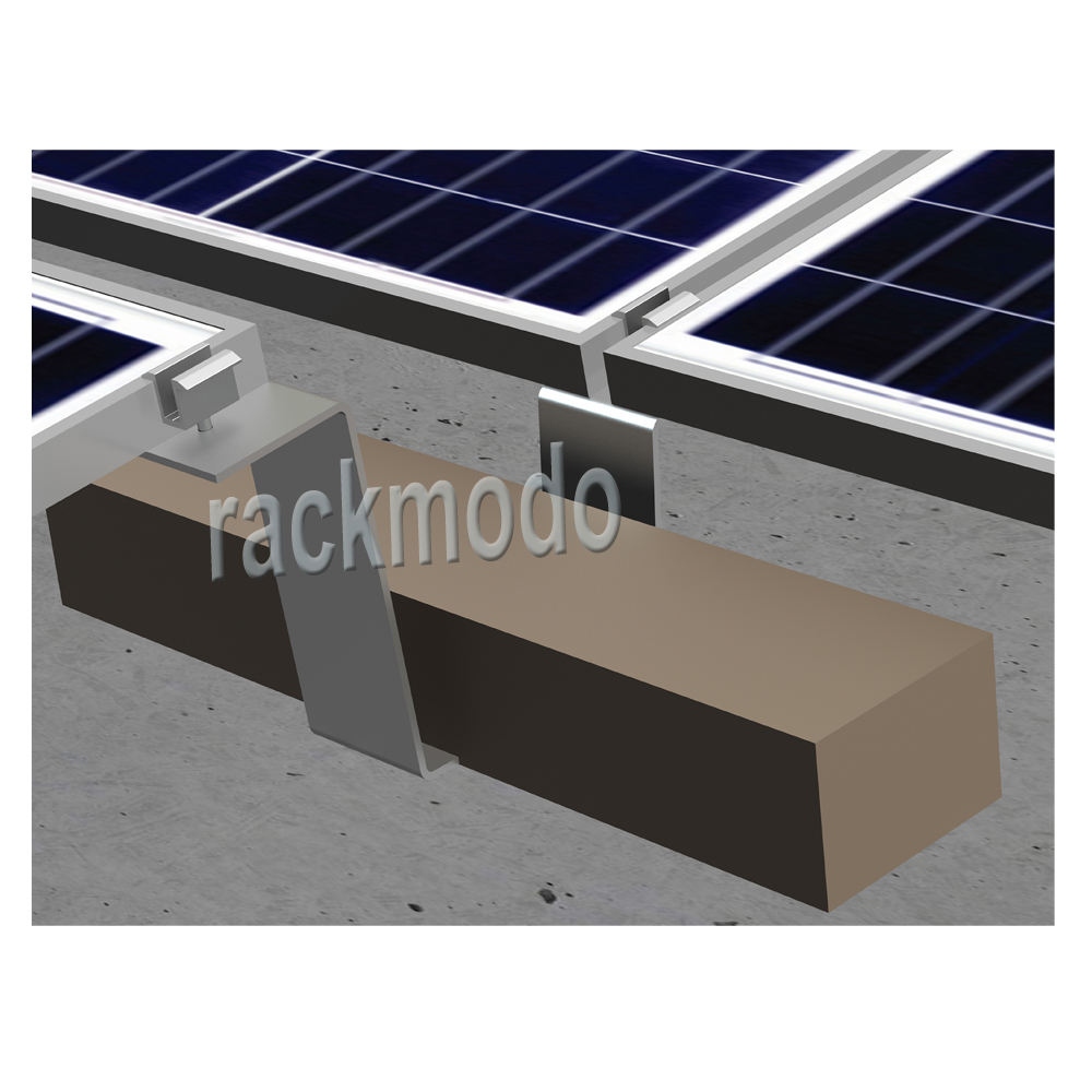 Solar Panel Photovoltaic Installation Bracket Flat Roof Ballasted Mounting System Aluminum Solar Panel Mounting Structure